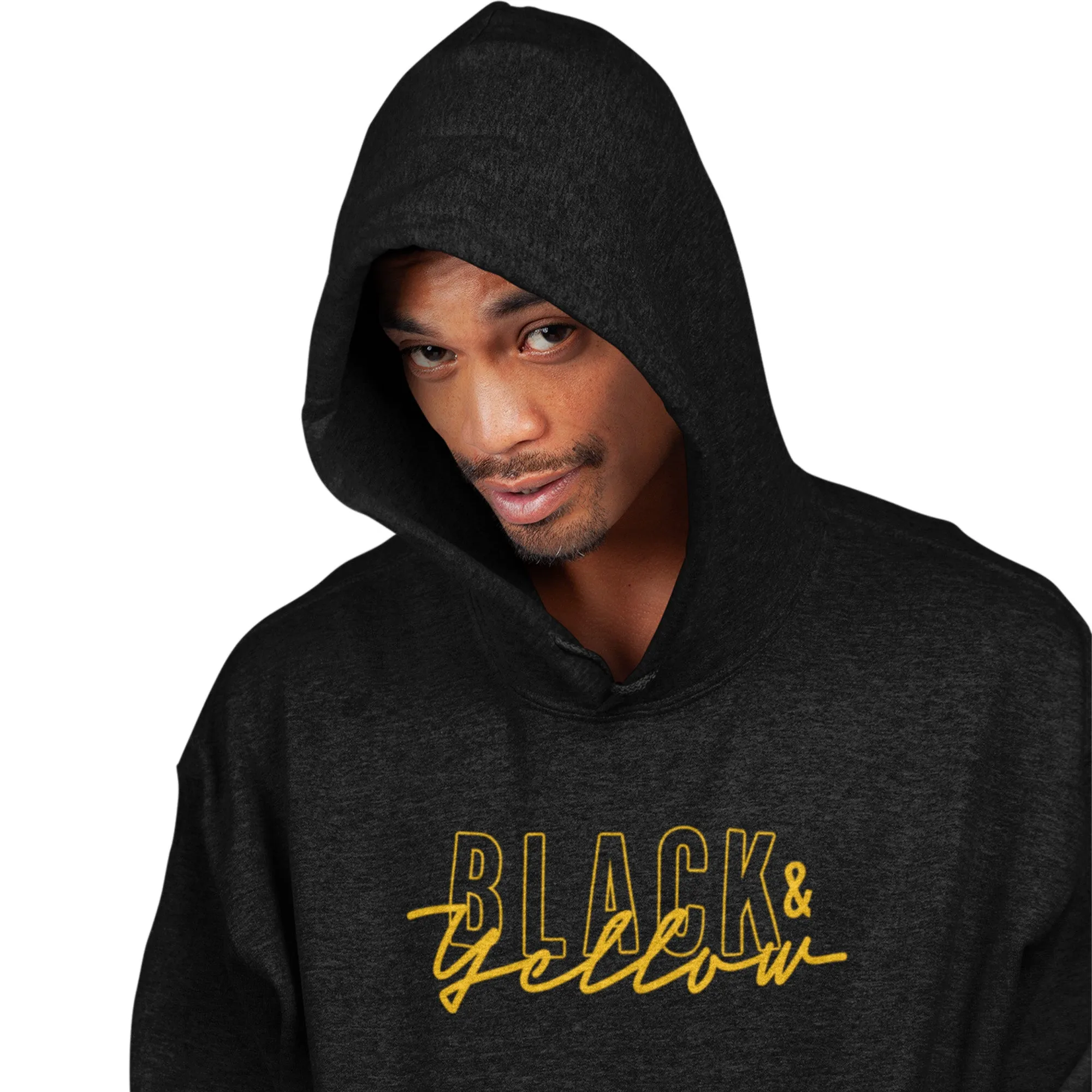 Midweight Hoodie – Black & Yellow